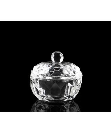 JIHUOO 2 Pieces Clear Dappen Glass Nail Art Cup - Perfect Nail Design Liquid Powder Dappen Dish with Lid - Buy Online on GoSupps.com