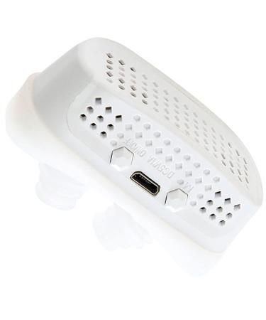 Portable Electric Anti Snoring Devices Reusable Snoring Device Comfortable Smart Snore Stopper Double Eddy Current Fan Designs Snoring Solution Help Nighttime Sleeping(Color:White)