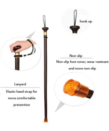Adult Crutches Solid Wood Crutches Environmentally Friendly and Healthy African Rosewood Material Round Handle Ergonomic Design Light and Easy to Carry Crutches Hello Independence 85cm - Buy Online on GoSupps.com