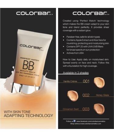 Colorbar Perfect Match Bb Cream - Honey Glaze(29 G)