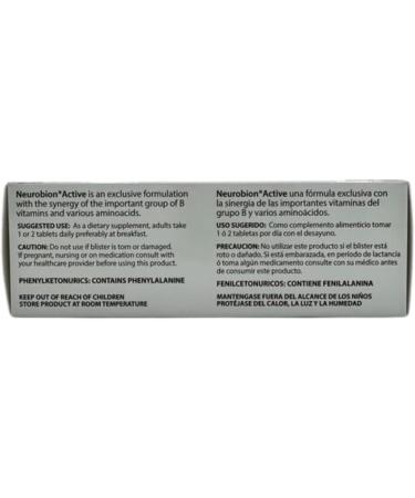 Neurobion Active 30 Tablets Multivitamin L-Glutamic Acid Dietary Supplements 1 Count (Pack of 1) - Buy Online on GoSupps.com