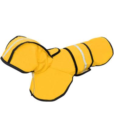 Shop Ultra-Light Waterproof Dogs Raincoat with Hood & Reflective Stripes - 100% Breathable 2XL Yellow for Medium Breeds - Buy Online on GoSupps.com