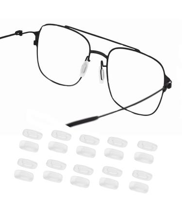 Nasal pads for glasses for impressions soft silicone rectangular for inserting silicone-nose pads for glasses glasses sunglasses transparent 10paris size S 10 pairs