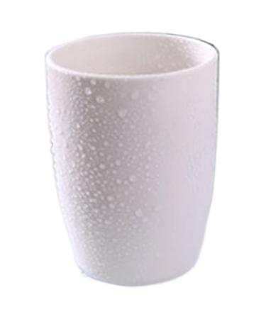 Digjobk toothbrush cup monochrome toothpaste mug brush holder toothbrush holder water cup plastic cartoon travel bathroom accessories (color: white)
