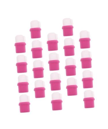 Lot de 20 Bouchons de Trempage D ongles en Silicone Rose Pratique et R utilisable pour Dissolvant M nager Usage Professionnel et Manucure Domicile