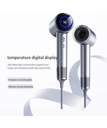 Professional 105 000 RPM Negative Ionic Hair Dryer | Digital Display Thermo-Control Low Noise Diffuser & Nozzle for Fast Drying - Worldwide Shipping - Buy Online on GoSupps.com