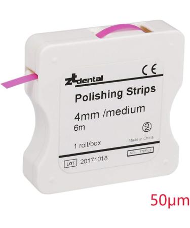 GCDN Dental Polishing Brush Stripes - 1 Roll Coarse Interdental Oral Care Tool for Whiter Teeth - 4mm Grinding Plaster & Care - Pink 50 m - Buy Online on GoSupps.com