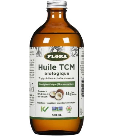 Flora Health MCT Oil Organic Energy Boost C8 Caprylic & C10 Capric Acids Keto Kosher Non-GMO Verified 100% from Ethically and Sustainably Sourced Coconuts 500 mL Liquid Glass Bottle - Buy Online on GoSupps.com