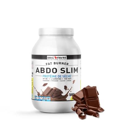 ERIC FAVRE ABDO SLIM PROTEIN - Chocolate - Multi-action slimming protein based on Whey protein Green Tea Carnitine Minerals - 500g - French Laboratory Eric Favre