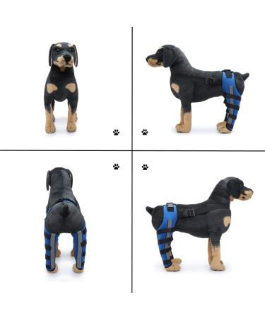 Adjustable Knee Brace for Dogs Pet Hind Legs Protector for CCL Injury Patella Luxation Arthritis Joint Pain Dog Leg Braces for Back Leg|Blue (S) - Buy Online on GoSupps.com