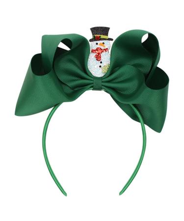 hgnxa Elk Hair Bands s Big Headband Snowman Headbands Christmas Party Decoration Supplies Holiday Hair Styling s Green