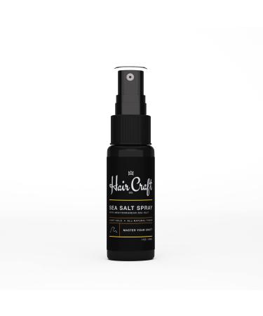 Hair Craft Co. Sea Salt Spray 1oz - Men’s Volumizing Lift & Texturizing Light Hold Styling Product - Stylist Approved - Natural Beach Matte Finish - Premium Natural Water-Based