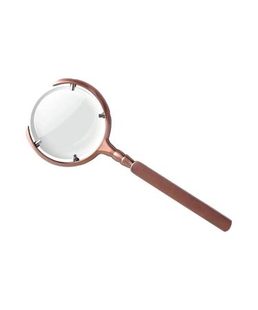 Spacmirrors Magnifying Glass 10 Times Non-Lighted Optical Lens HD Stainless Steel Handheld Magnifying Glass Magnifier
