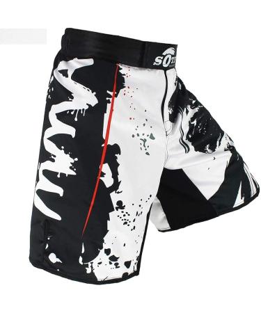 SOTF White XX-Large MMA Shorts | Muay Thai Boxing Trunks for Kickboxing Fight Wear - Buy Online on GoSupps.com