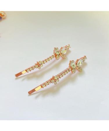 8-Piece Colorful Rhinestone Hair Pins Set - Blue & Purple Decorative Bobby Pins for Women and Girls - Buy Online on GoSupps.com