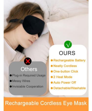 Shop Heated Eye Mask USB Cordless - Comfort for Dry Eyes Blepharitis & Puffy Eyes | Travel-Ready Warm Compress - Buy Online on GoSupps.com