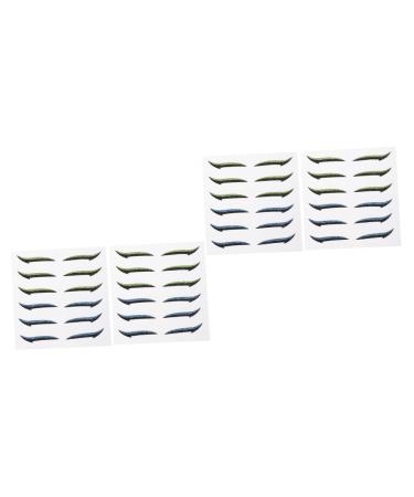 Didiseaon 24 Pairs Glitter Eyeliner Self- Adhesive Eye Line Strip Blue Eyeshadow Makeup Eyeliner Single Side Eyelid Decal Glitter Eyelid Tape Blue Duct Tape Miss Tool Double Eyelid Sticker