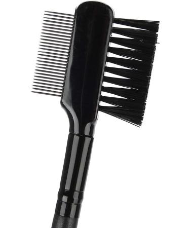 Eyebrow Extension Comb Double Head Eyelash Eyebrow Brush Comb Stainless Steel Comb Needle Wood Long Handle - Buy Online on GoSupps.com