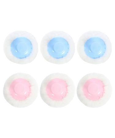 UKCOCO 6pi ces Houppette Poudre pour Maquillage et Applicateur Doux et Lavable pour Visage et Corps