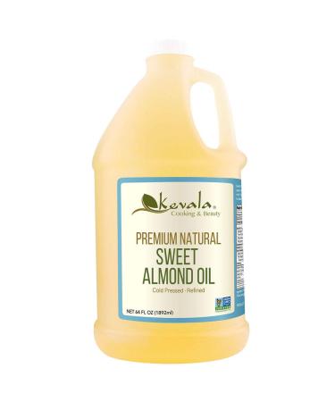 Kevala Sweet Almond Oil, 1/2 Gallon, Premium Natural