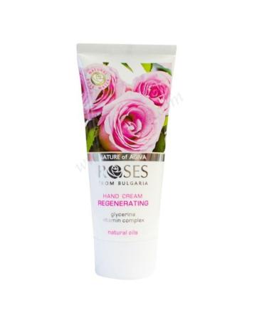 Hand cream made of natural rose water