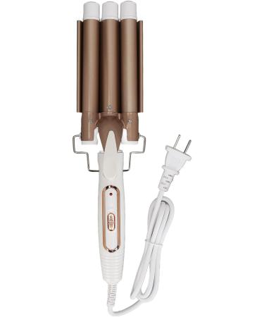3 Barrel Curling Iron Wand - Gold Large Adjustable Temperature Hair Curler - Perfect for Salon Use (US Plug - Buy Online on GoSupps.com