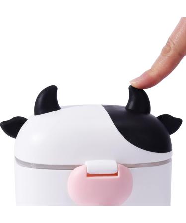 Bebamour Baby Milk Powder Dispenser Pot - 230G Formula & Snack Dispenser, 450ML, Black Cow Design - Buy Online on GoSupps.com
