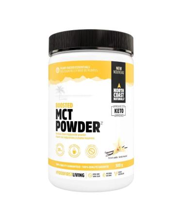 North Coast Naturals Boosted MCT Powder Non-GMO and All Vegan Keto and Paleo-Friendly 300 g French Vanilla