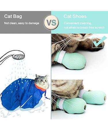 Fanme Anti-Scratch Cat Boots - Pet Grooming Silicone Paw Protector for Home Bathing & Shaving - Buy Online on GoSupps.com