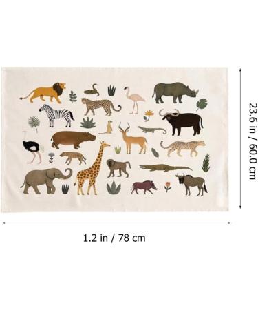 PRETYZOOM 2pcs Baby Room Decoration Baby Nursery Decor Girl Toy Kids Decor Kid Toy Childrens Toy Canvas Wall Art Animal Cognitive Toy Wall Tapestry Small Tapestry Animals Tapestry Map Nordic - Buy Online on GoSupps.com