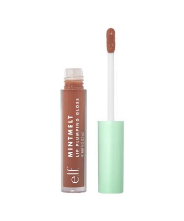 e.l.f. Mint Melt Lip Gloss  High-shine  Hydrating Lip Gloss  Plumps Lips & Creates Subtle  Buildable Color  Vegan & Cruelty-Free  Mint Chocolate Chocolate 0.08 Fl Oz (Pack of 1)