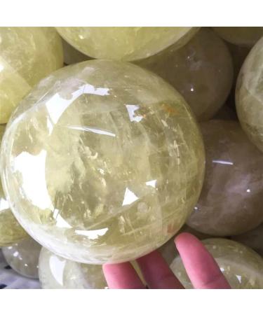 Meditation Gift 1PC Crystal Ball Natural Yellow Crystal Yellow Crystal Meditation to Cure The Original Stone Grind Home Office Crystal Ornaments (Size : 8-9cm) - Buy Online on GoSupps.com