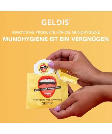 Geldis Expandable Dental Floss - Doctor Filo 100% Vegan Versatile & Recyclable 30m Lime & Bergamot - Eco-Friendly Daily Use - Buy Online on GoSupps.com