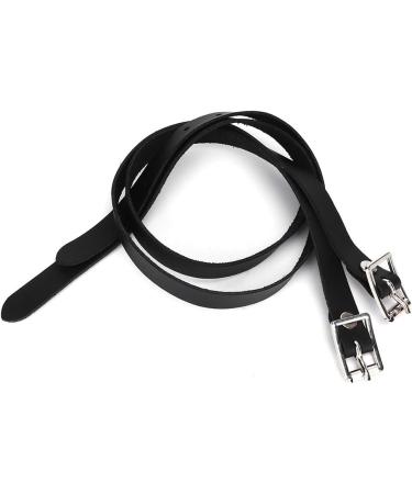 Zerodis Stirrup Leathers 1 Pair Strong Lengthen Stirrup Leathers with Soft Finish and Stainless Steel Buckle Equine Tool Accessories 50cm Black for Adults Or Childs - Buy Online on GoSupps.com