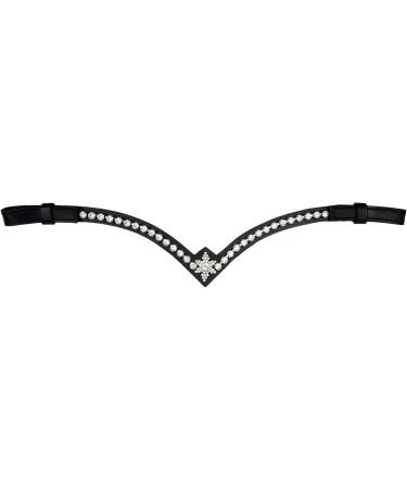Leone Equipment Browband Horse Glitter Gift Box - Cob/Thoroughbred Silver Stones & Black Leather - Buy Online on GoSupps.com