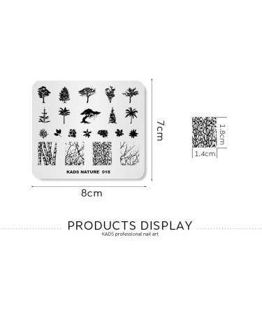 KADS Nail Stamping Plate Tree Nature Template NA018 - Nail Art Decoration & DIY - Buy Online on GoSupps.com