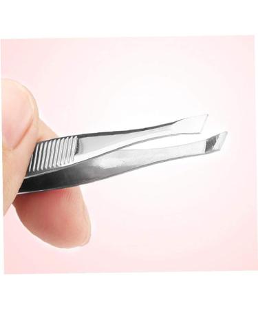 1pc Slant Tip Tweezers Stainless Steel Eyebrow Tweezers Professional Tweezers for Lucking Chin Hair Removal Beauty Tools - Buy Online on GoSupps.com