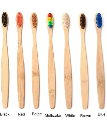 Irfora Natural Bamboo Toothbrush - Soft Bristles Biodegradable & Eco-Friendly Toothbrush for Men & Women - Blue - Buy Online on GoSupps.com