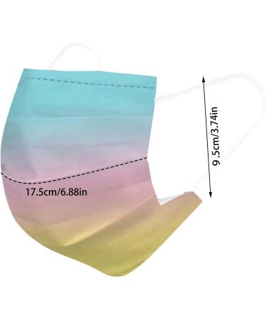 Disposable Face Shield 50Pcs Breathable Face Cover with Gradient Printed - Comfortable Protective Schal for Men Women A One Size - Buy Online on GoSupps.com