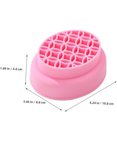 Mikinona Makeup Brush Cleaning Cup Brush Scrubber Mat Cosmetic Brush Cleaning Mat Silicone Brush Washing Bowl Makeup Brush Cleaning Pad Tool Silica Gel Pink Cleaner Beauty Egg - Buy Online on GoSupps.com