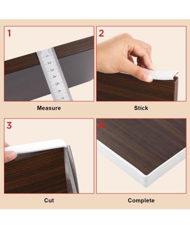flintronic 3m*20mm U-Shape Flexible Furniture Edge Banding Baby Safty Baby Edge Protector Self Adhesive TPE Wood Edging Tape DIY Furniture Edge Trim for Table Cabinet Furniture Restoration White 3m*20mm - Buy Online on GoSupps.com