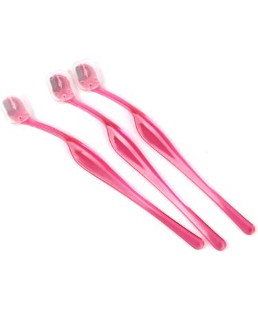 3pcs Facial Treatment Tool Set - Eyebrow & Lip Shaver Hair Remover Razors - Pink - Buy Online on GoSupps.com