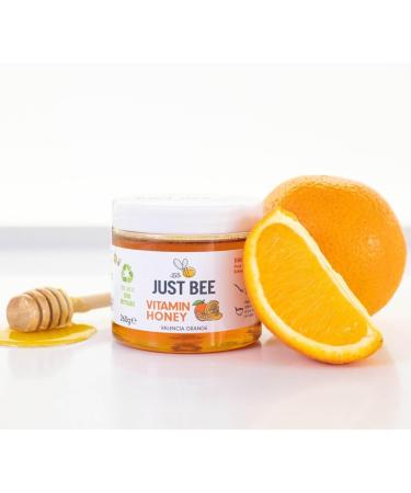 Just Bee Orange Vitamin Honey Orange Flavoured Honey with Vitamins for Daily Immune Support including Vitamin D C B6 B12 Echinacea (260g jar) - Buy Online on GoSupps.com