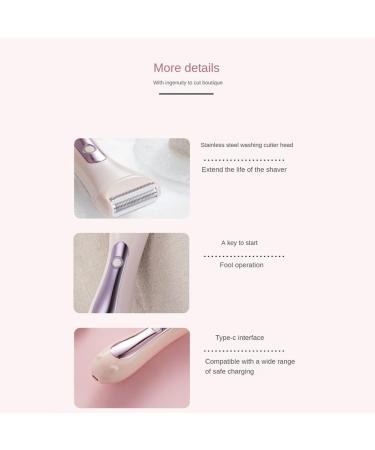 BTuregsau 2in1 Electric Bikini Trimmer for Women Electric Shaver Wet/Dry Shaver for Hair Removal From Pubic Area Face Legs Pink - Buy Online on GoSupps.com