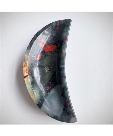 Balance Natural Blood Stone Crystal Bowl Carved Heart Rough Stone Ashtray Gemstone Moon Dish Home Decor Lucky Stone Raw stones and minerals PEIQIYIN - Buy Online on GoSupps.com