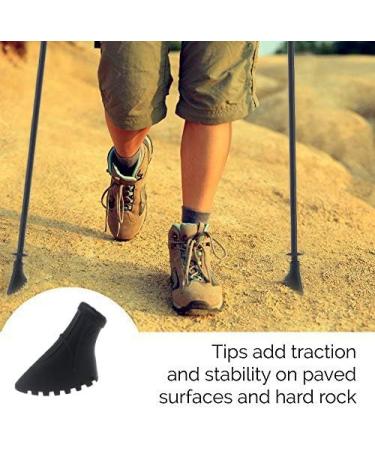 Crestgolf Nordic Walking Pads - 6/10 Piece Rubber Accessories for Asphalt & Stone Trekking Sticks - Durable Black Set for Hiking - Buy Online on GoSupps.com