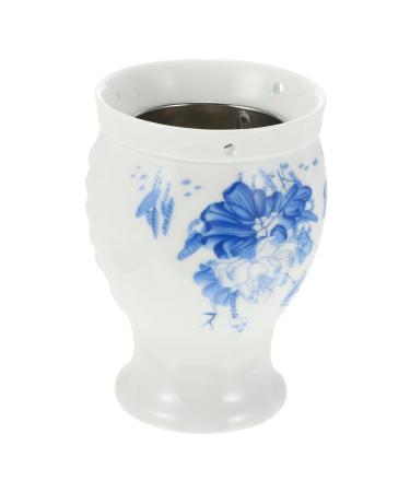 BUIFULSIC 1 STK Moxibustion Cup Moxa stick holder Massage pot scratch cup tool for burning Moxa Moxa Guasha-pot Moxibustion-tank White Ai-Box Ceramic Chinese style