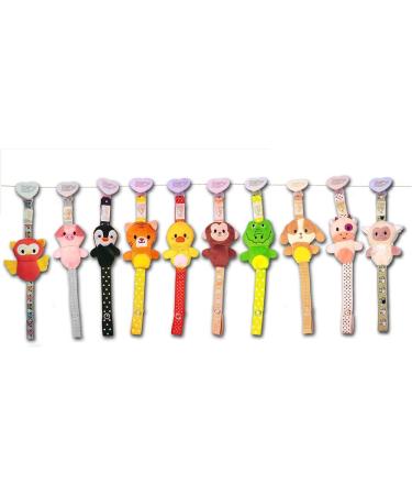 Zigozago Pacifier Chain with Plush Dog | Safe & Stylish Baby Accessory | International Shipping Available - Buy Online on GoSupps.com