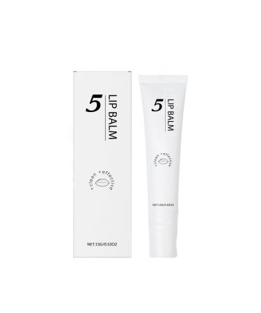 5-in-1 Lip Balm - Lightweight Non-Sticky Texture 24-Hour Deep Hydration with Hyaluronic Acid & Vitamin E Nourishes & Repairs Dry Flaky Lips 15g/0.53oz