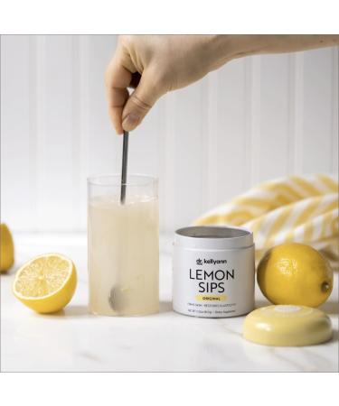 Dr. Kellyann Lemon Sips Citrus Drink Mix (21 Servings) Rehydrate Detox Revitalize Sugar Free Fat Free Non GMO Hydrates and Firms Skin (Lemon) - Buy Online on GoSupps.com